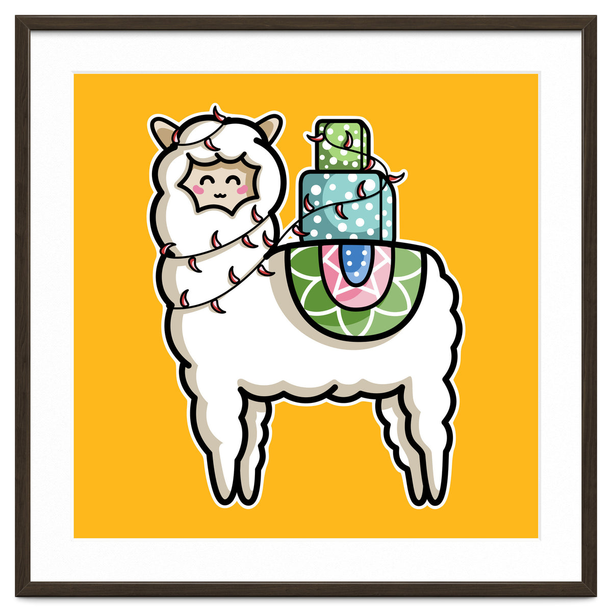 Kawaii Cute Gift Carrying Llama
