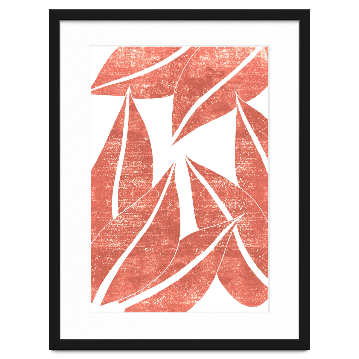 Abstract Terracotta Leaves 1 - Burnt Orange