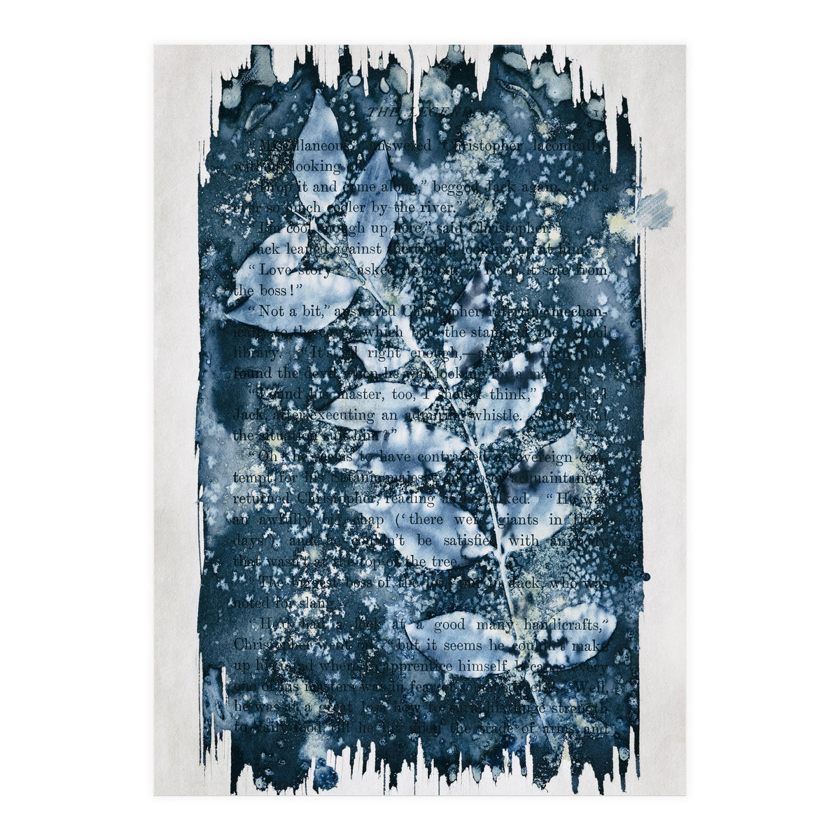 Indigo Blue Botanical Leaves No. 1 (Print Only)