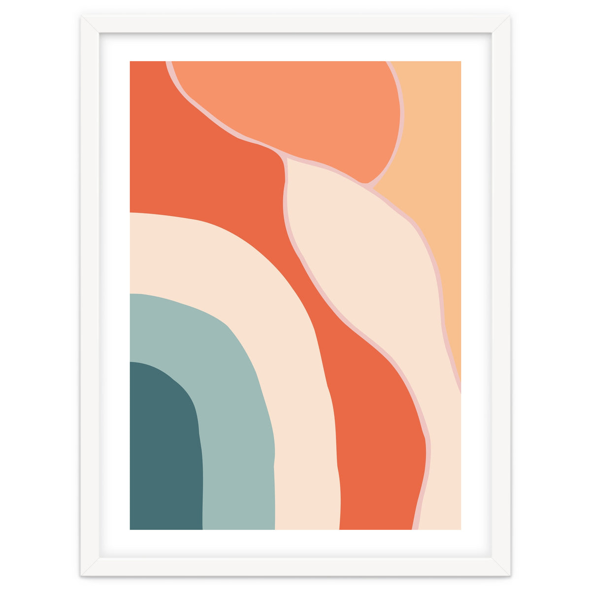 Rainbow Retro Wavy Lines