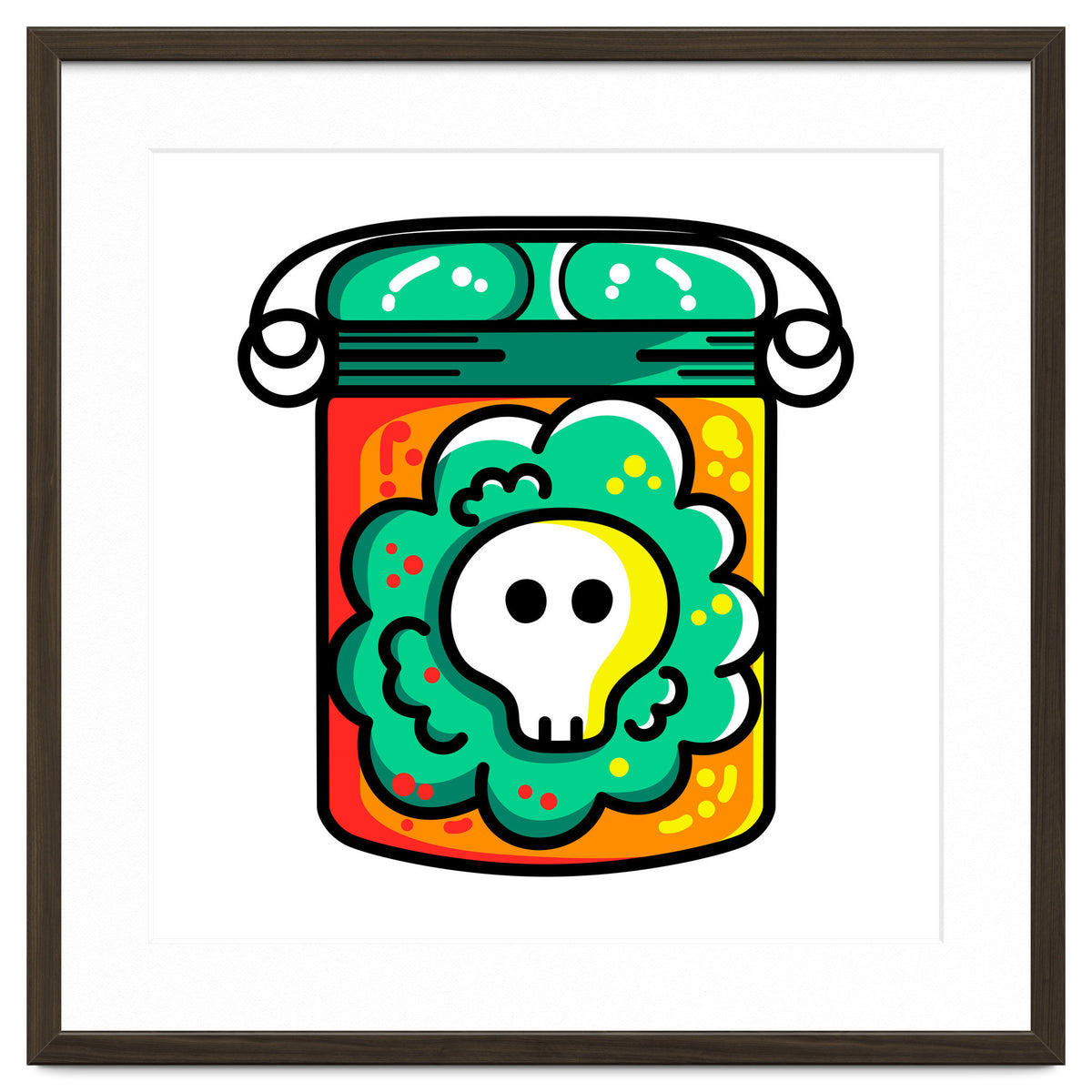 Kawaii Cute Skull In A Jar