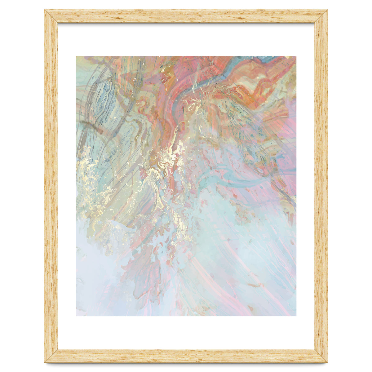 Marble Luxe, Abstract Nature Bohemian Texture, Blush Gold Scandanavian Pastel Neutral