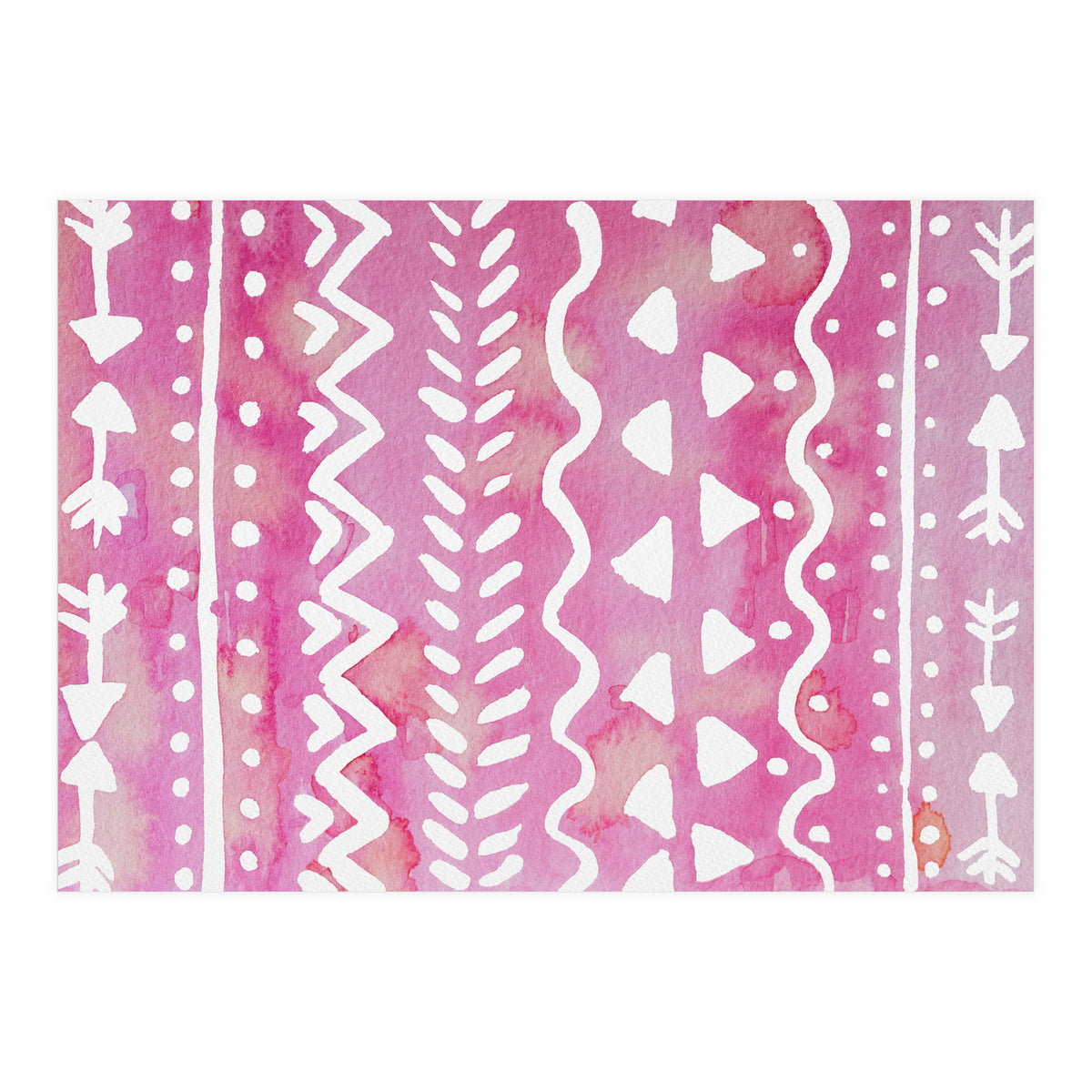 Abstract boho tribal pattern in pink (Print Only)