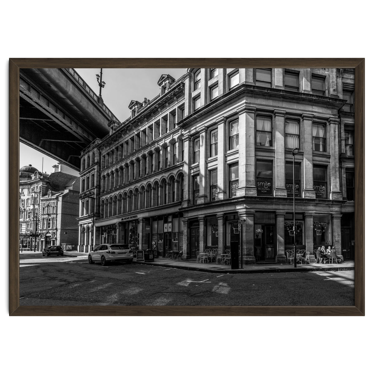 Dene st Newcastle monochrome