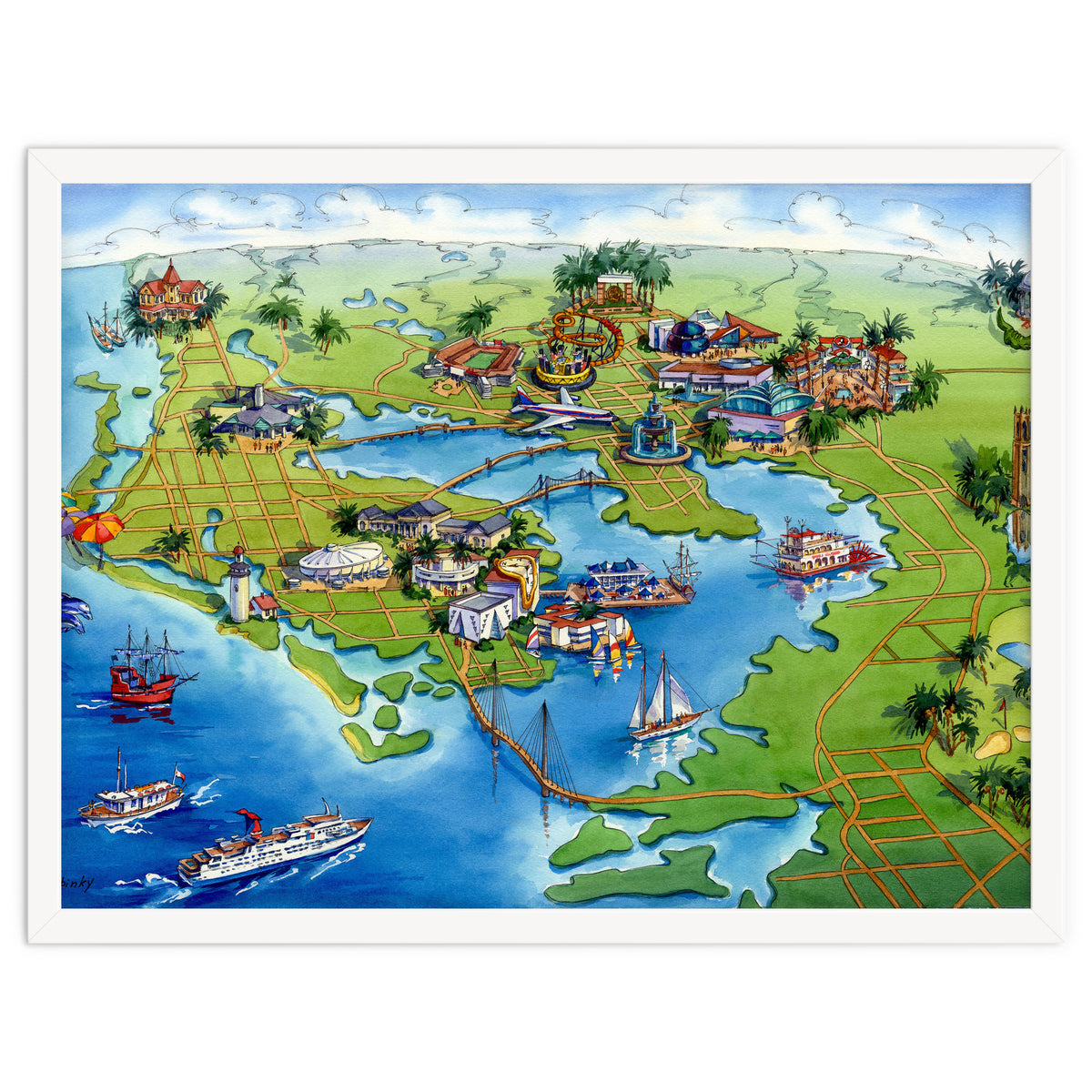 Tampa Bay Illustrated Map