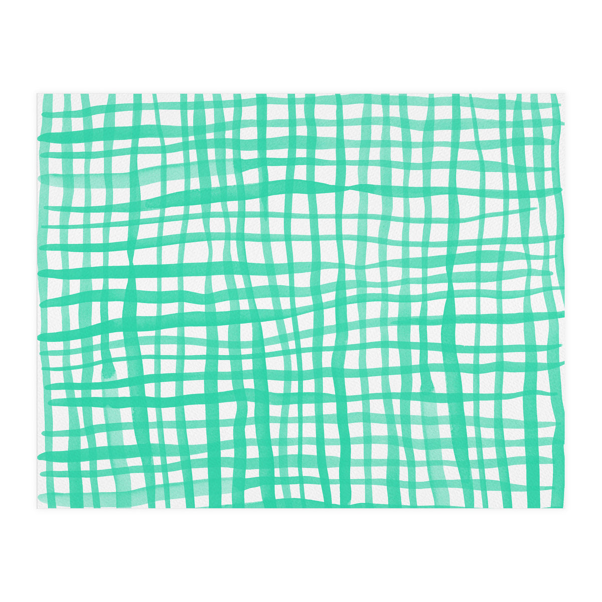 Aqua gingham pattern (Print Only)