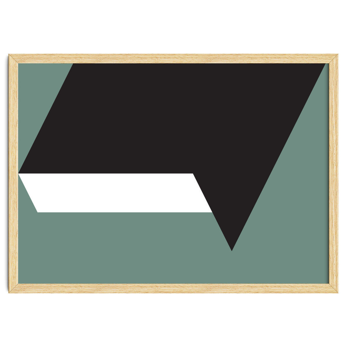 Geometric Shapes No. 85 - black, white & grey