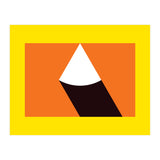 Geometric Shapes No. 47 - orange, black & yellow (Print Only) thumbnail
