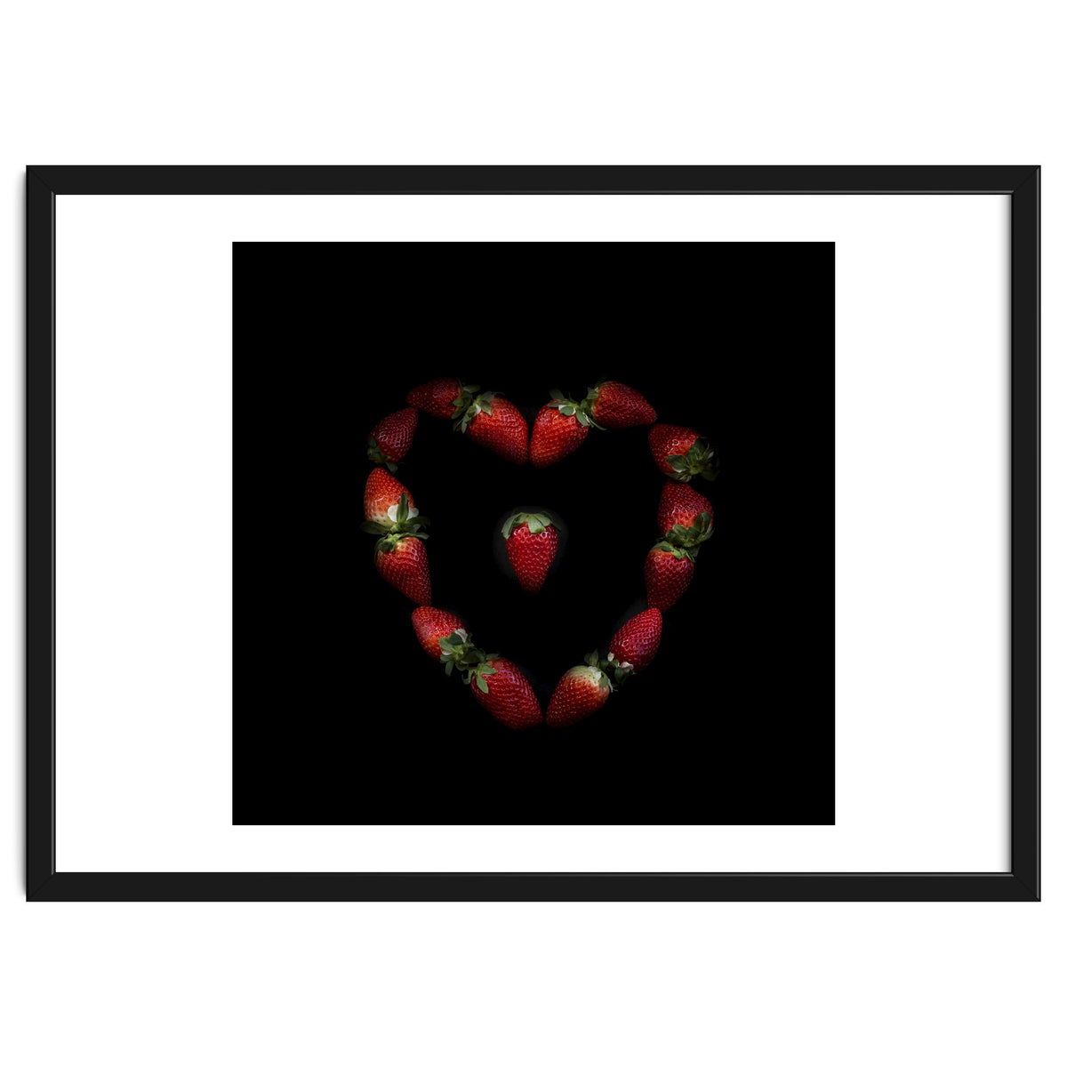 Heart of strawberries