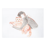 Cuddle with The Cat (Print Only) thumbnail