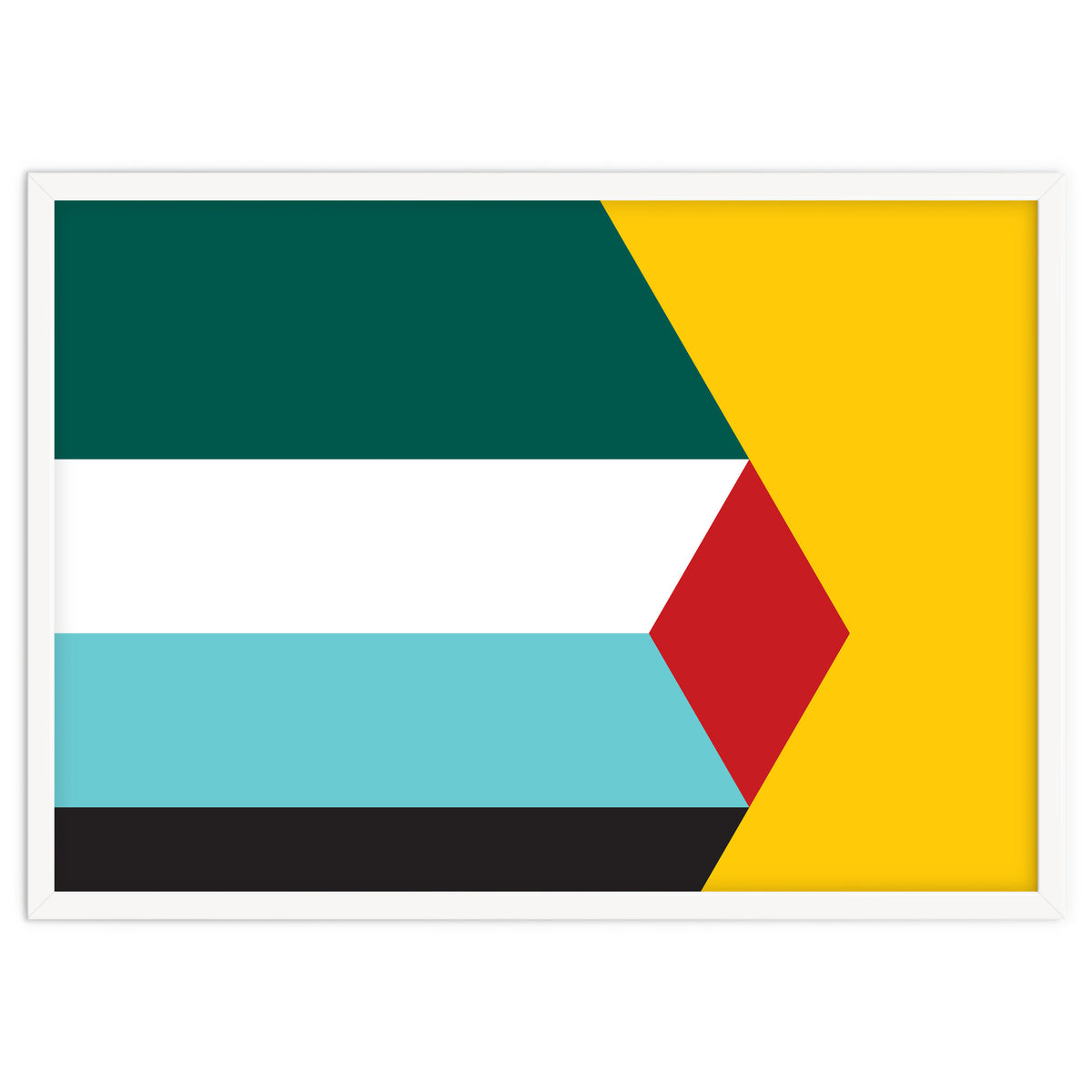 Geometric Shapes No. 43 - yellow & green