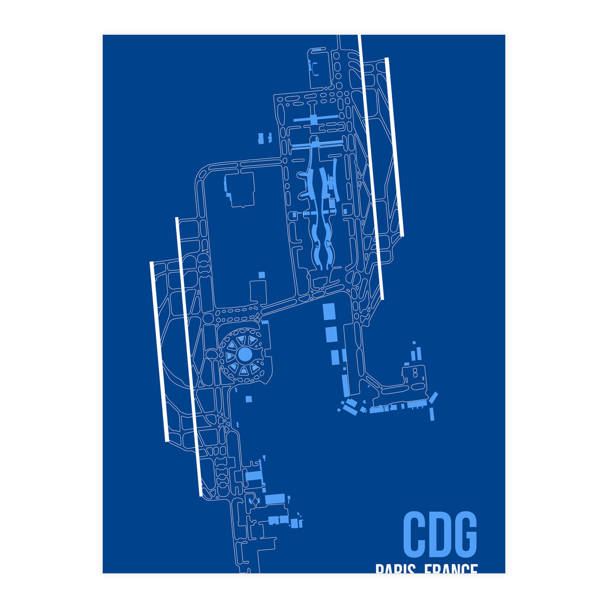 Paris CDG Airport Layout (Print Only)