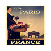 Paris France Travel Poster (Print Only)
