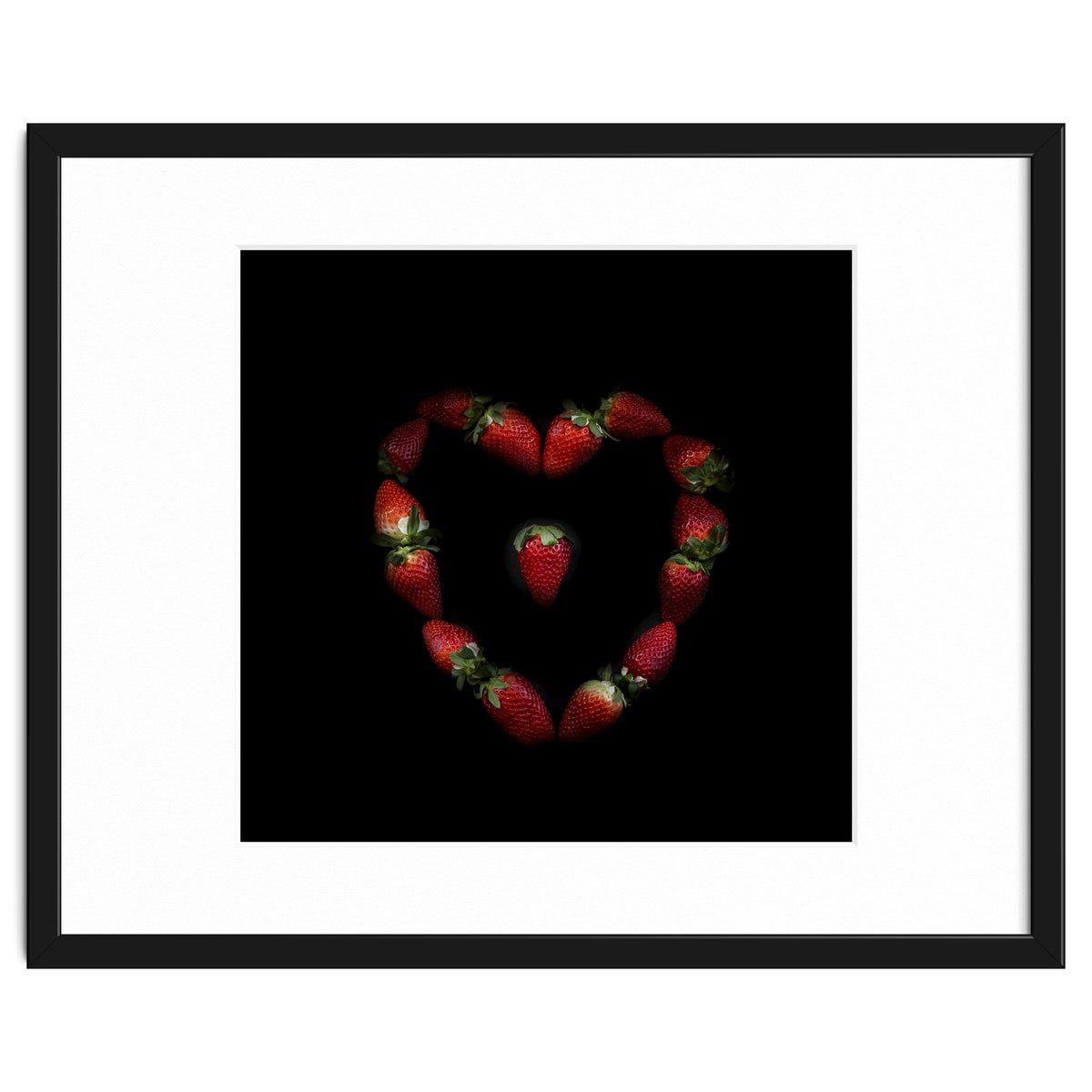 Heart of strawberries