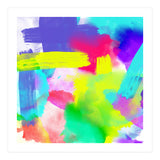 Abstract Stripes Neon Artistic Watercolor Pattern (Print Only) thumbnail
