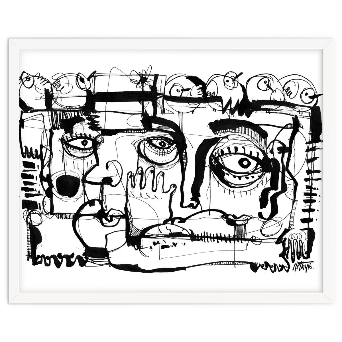 Birds on a Wire - b&w