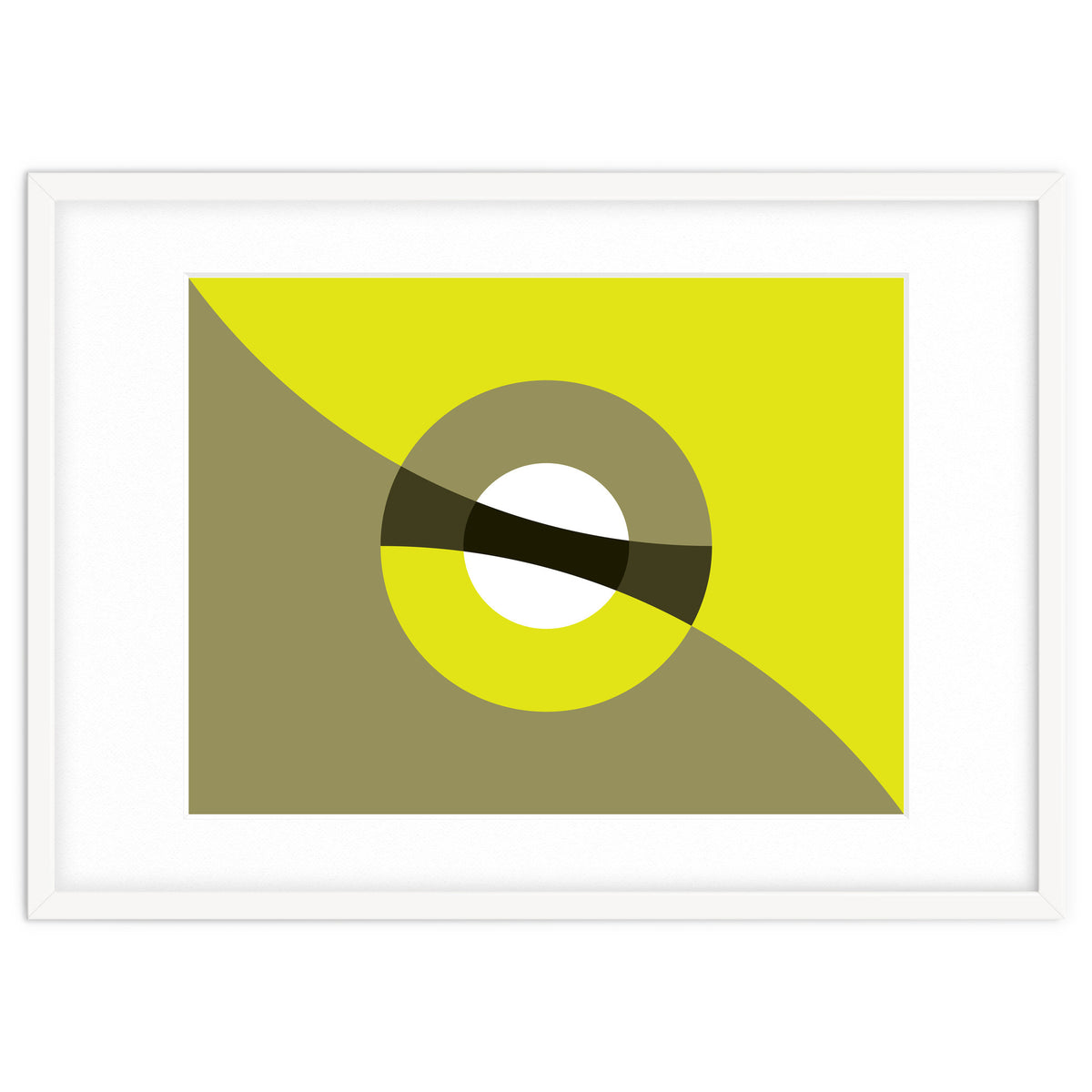 Geometric Shapes No. 44 -  mustard & beige