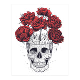 Skull With Peonies (Print Only) thumbnail