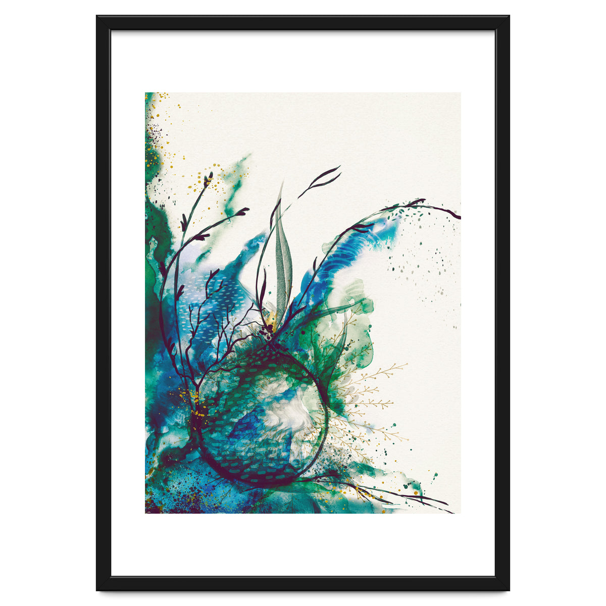 Abstract Sea Watercolour