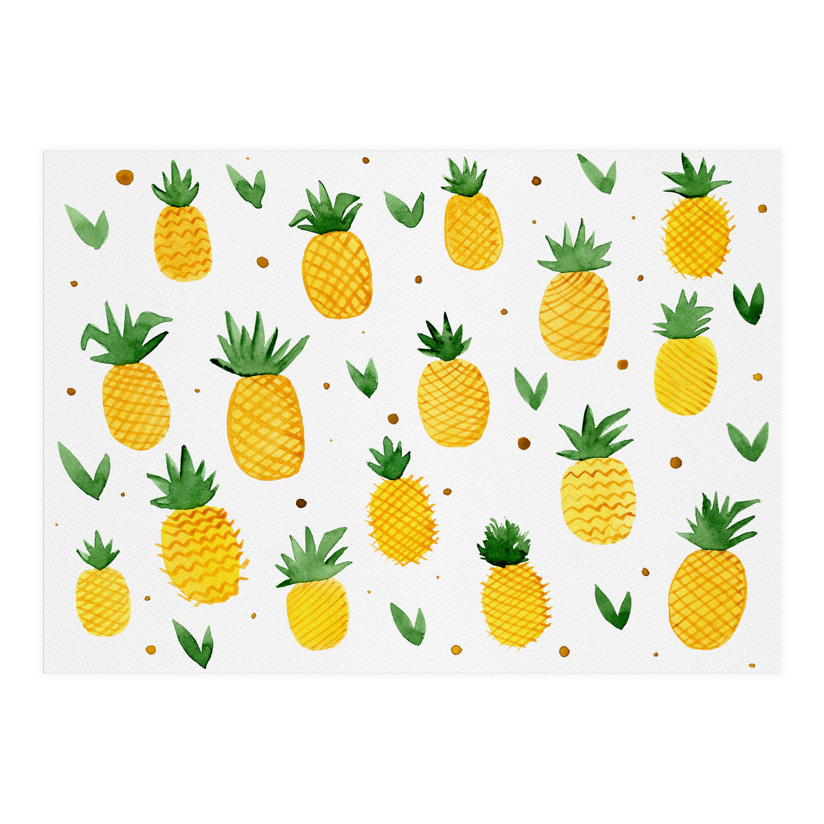 Watercolor pineapples (Print Only)