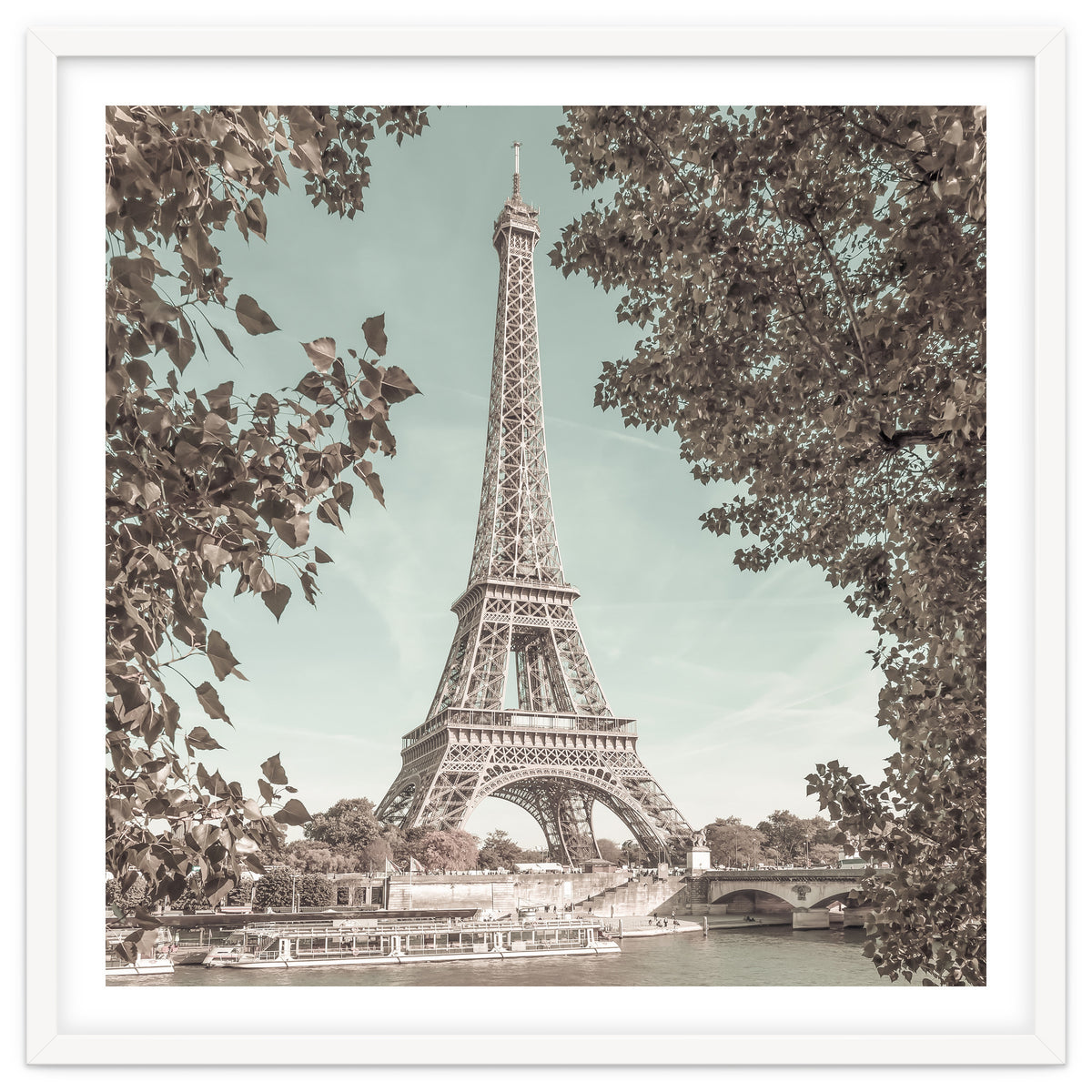 PARIS Eiffel Tower & River Seine | urban vintage style