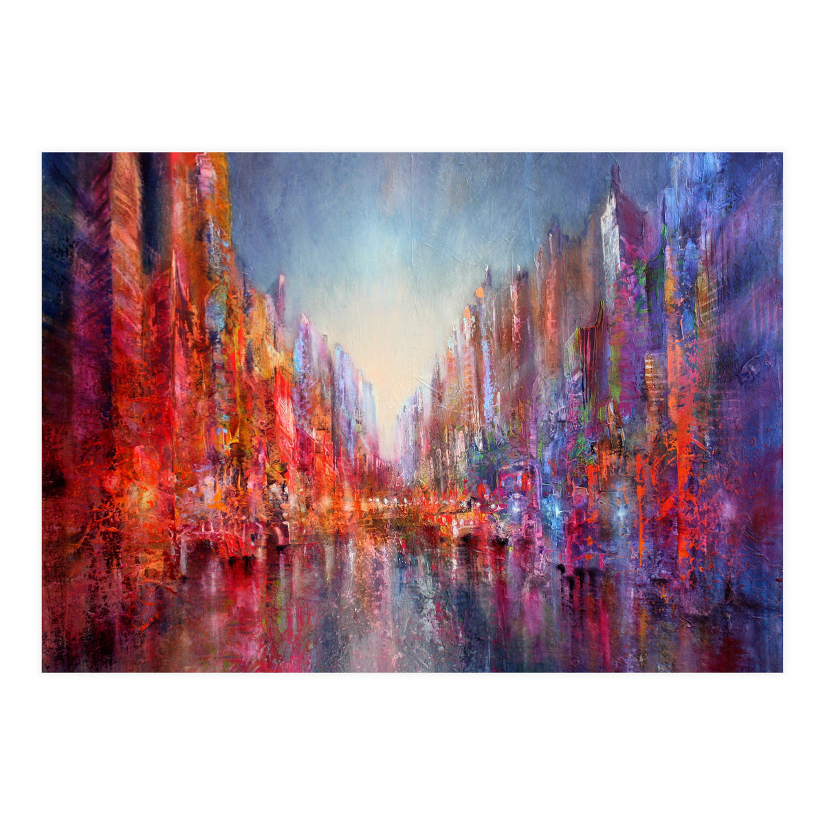 Stadt Am Fluss  - city on the riverside (Print Only)