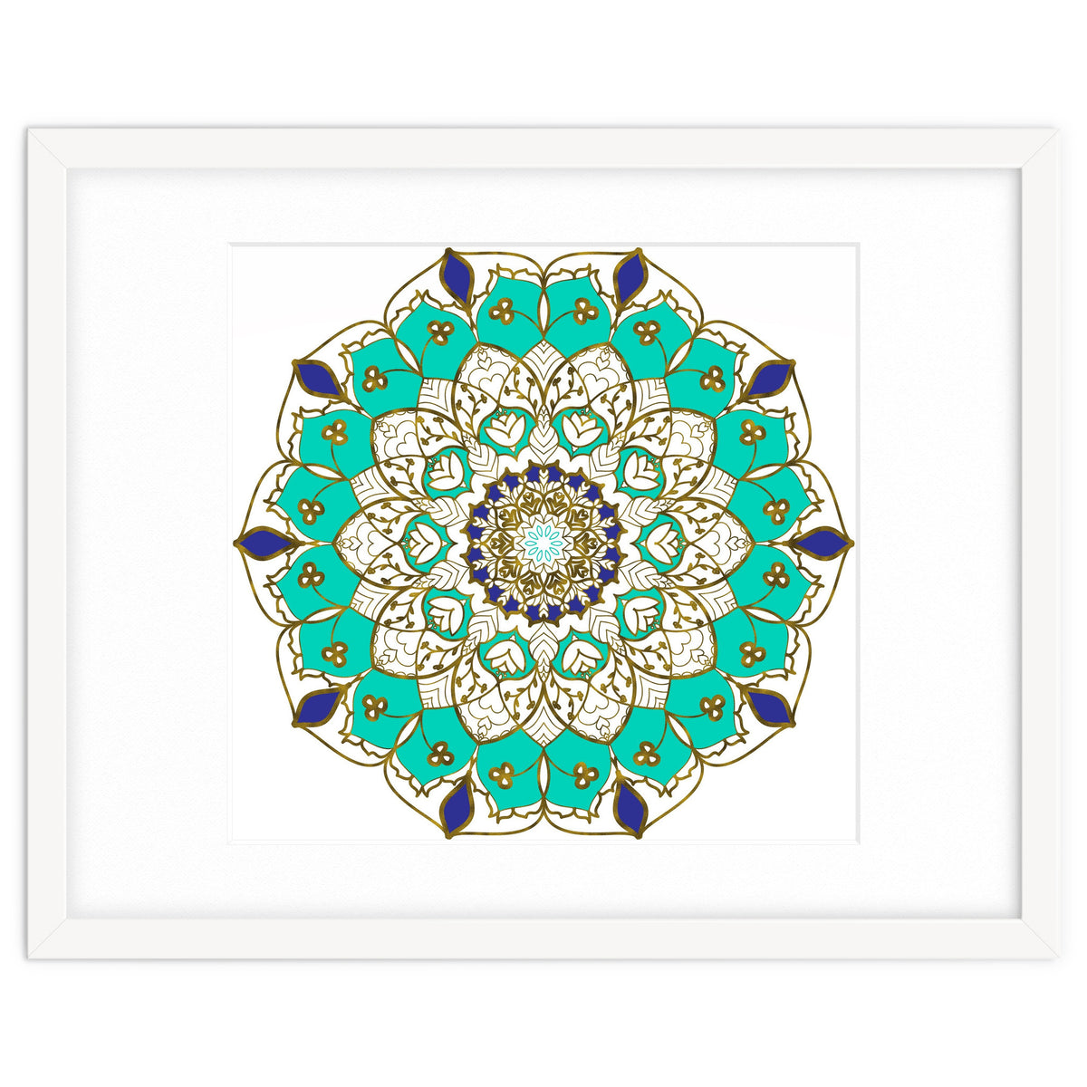 Blue and Gold Mandala