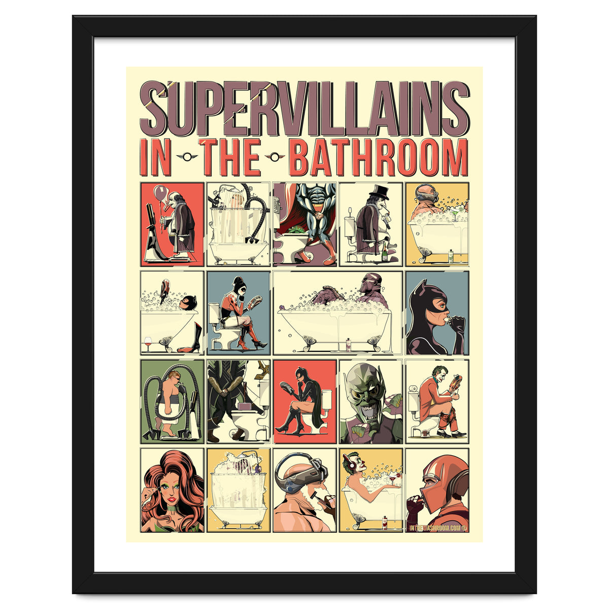 Supervillains in the Bathroom, funny Bathroom Humour