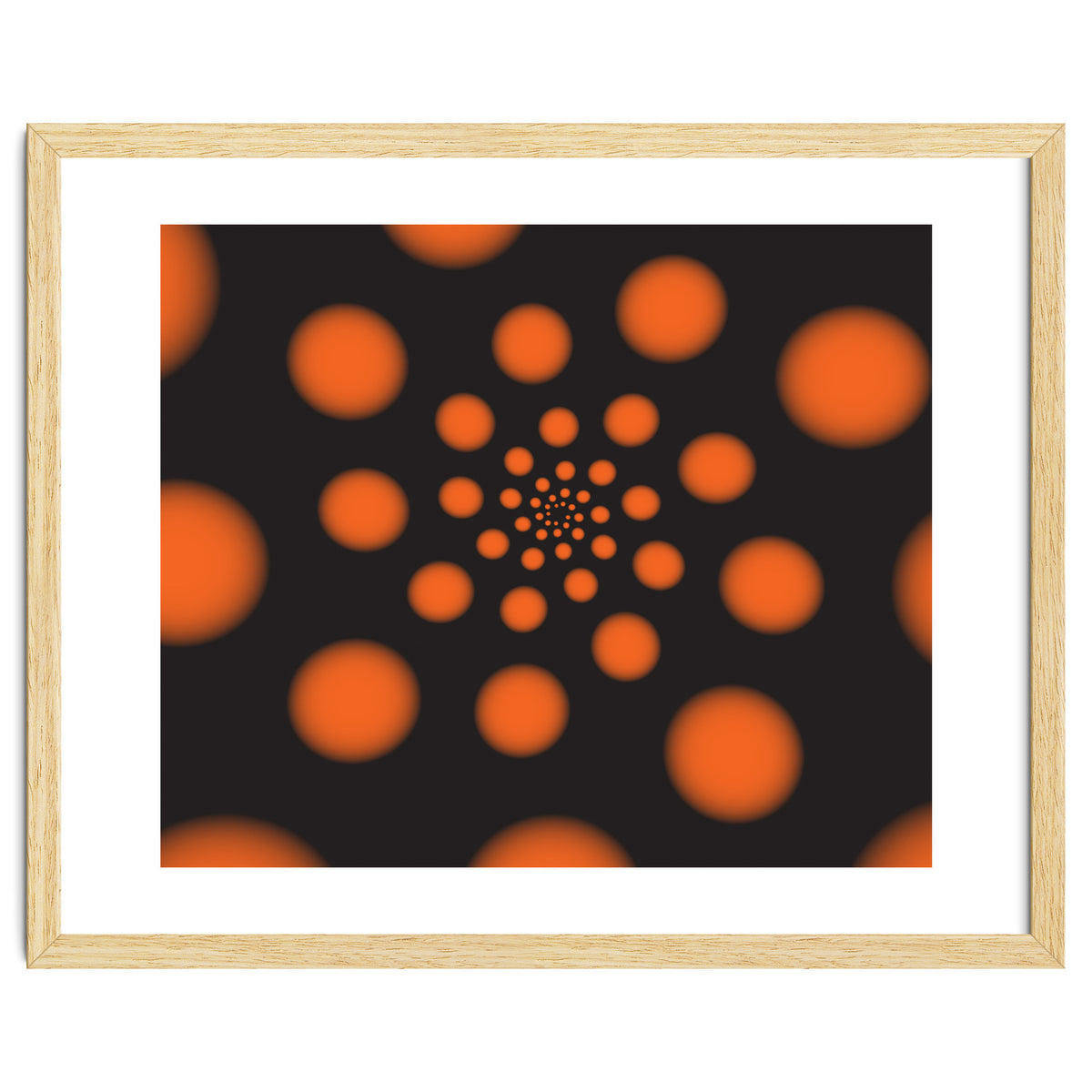 Orange Spiral Dots