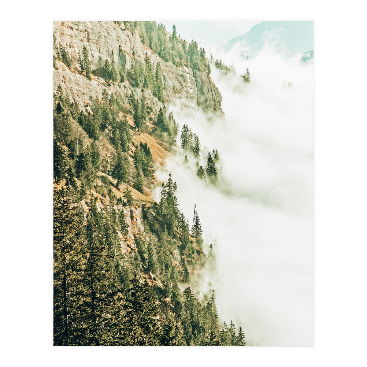 Hills And Fog (Print Only)