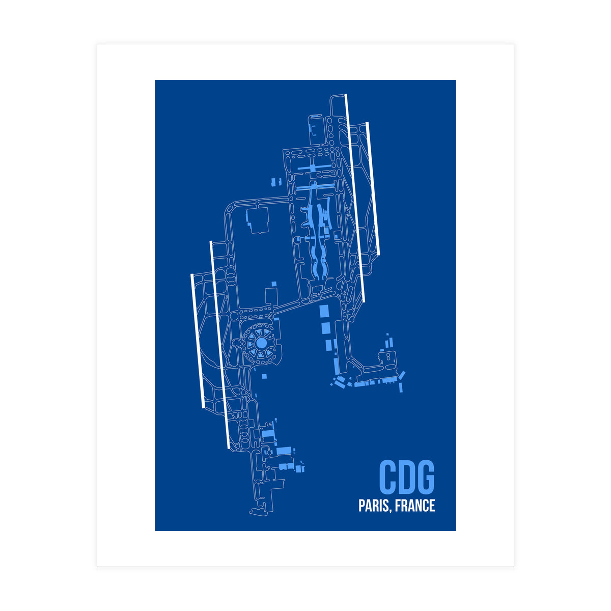 Paris CDG Airport Layout (Print Only)