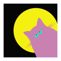 Full Moon Lilac Cat  (Print Only)