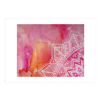 Abstract mandala tye-die - pink (Print Only)