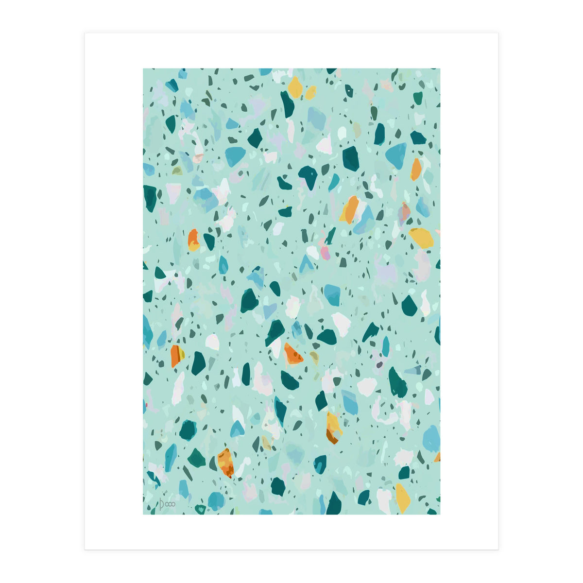 Blue Terrazzo (Print Only)