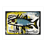 Blue Trout in Spray Painted Style Painting (Print Only) thumbnail