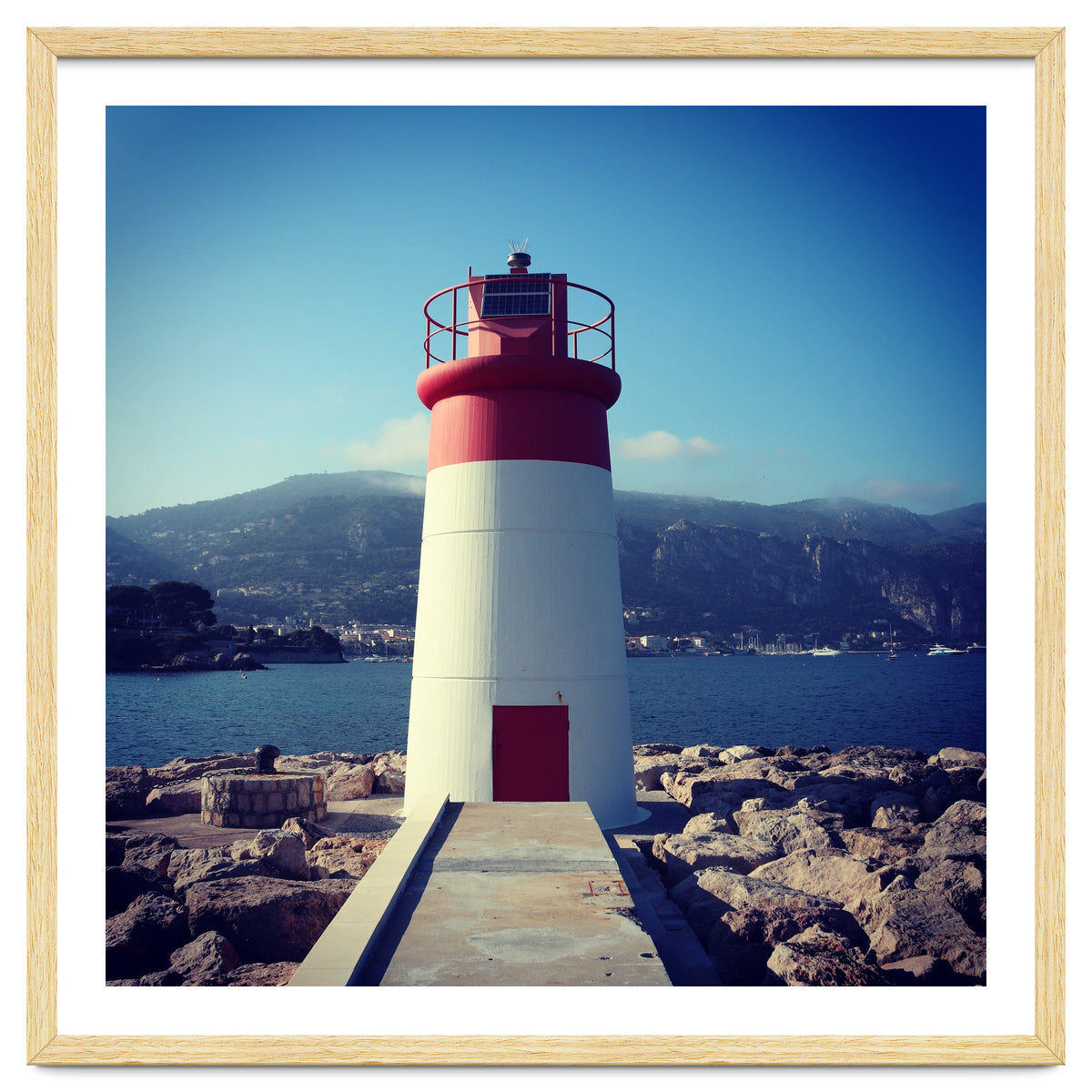 Red and white lighthouse