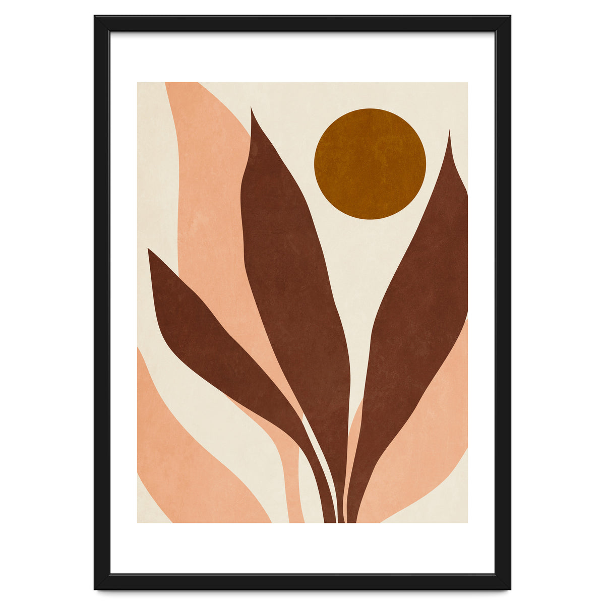 ABSTRACT LEAVES AND SUN - R01