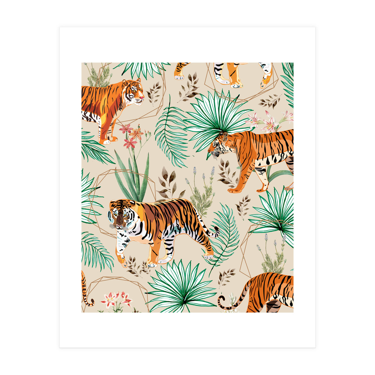 Tropical And Tigers (Print Only)