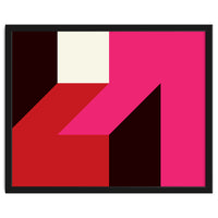 Geometric Shapes No. 62 - red, magenta & black