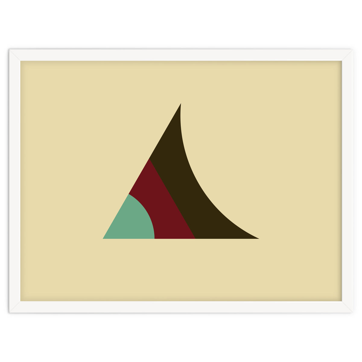 Geometric Shapes No. 5 - beige,  purple & turquoise