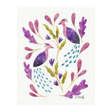 Folk Art Peacocks Purple (Print Only) thumbnail