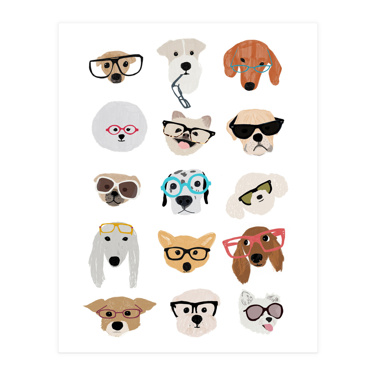 Dogs in Glasses (Print Only)