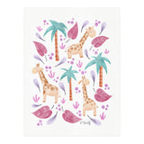 Jungle Giraffes | Pink (Print Only) thumbnail
