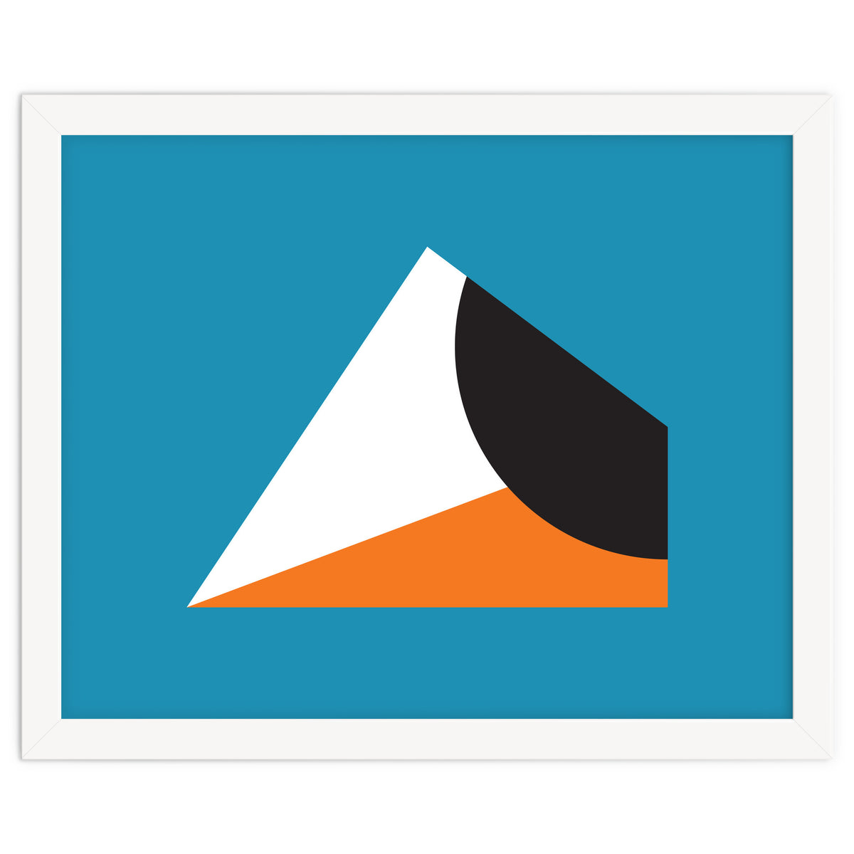 Geometric Shapes No. 16 - blue & orange