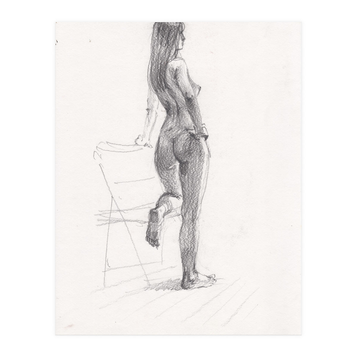 Erotic Sketch Drawing Art (Print Only)