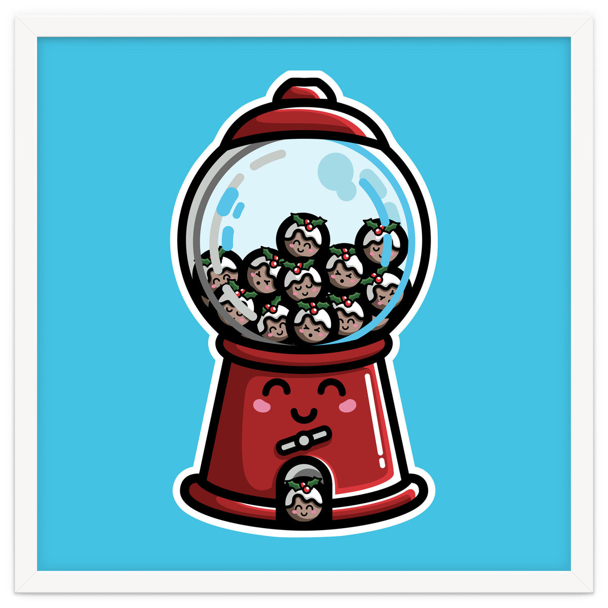 Kawaii Cute Christmas Pudding Gumball Machine