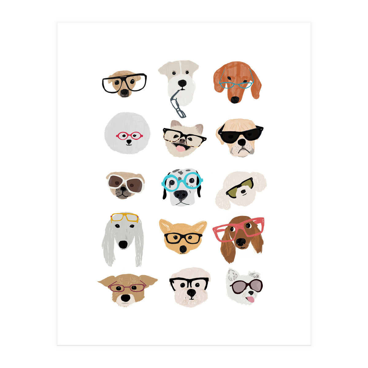Dogs in Glasses (Print Only)