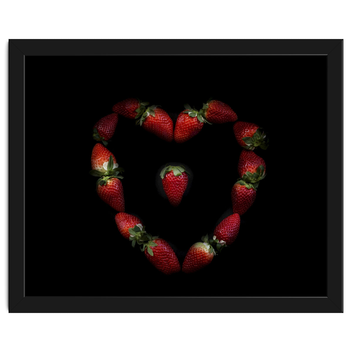 Heart of strawberries