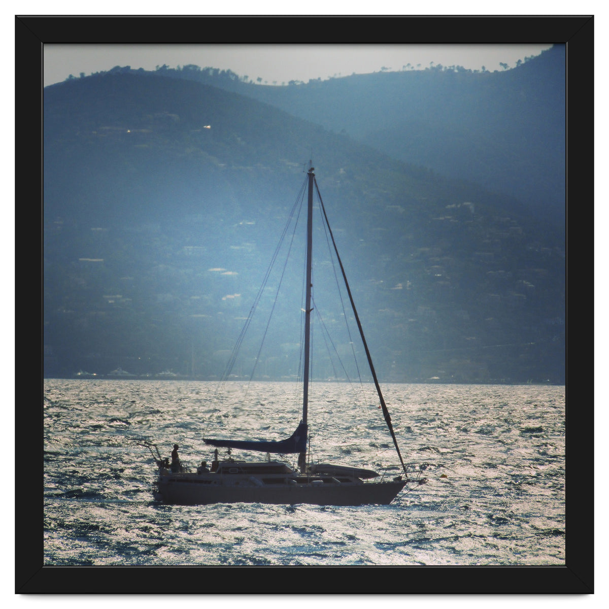 Sailing boat at sunset