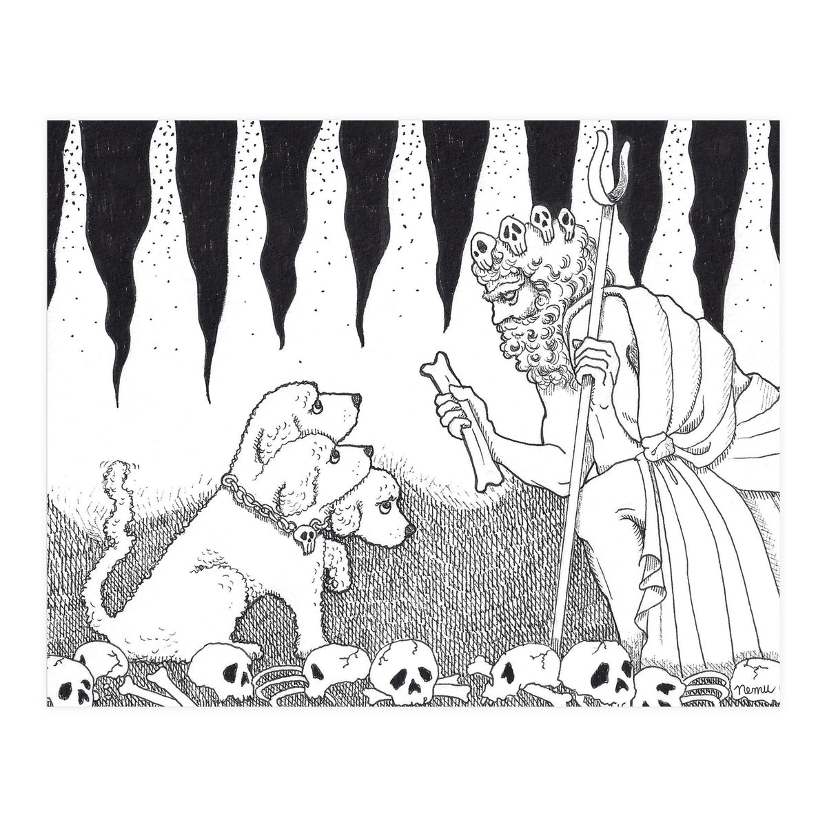 Cerberdoodle (Print Only)